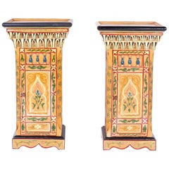 Pair of Painted Moroccan Stands or Pedestals