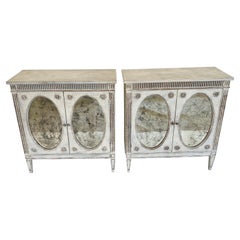 Pair of Painted Neoclassical Style Cabinets