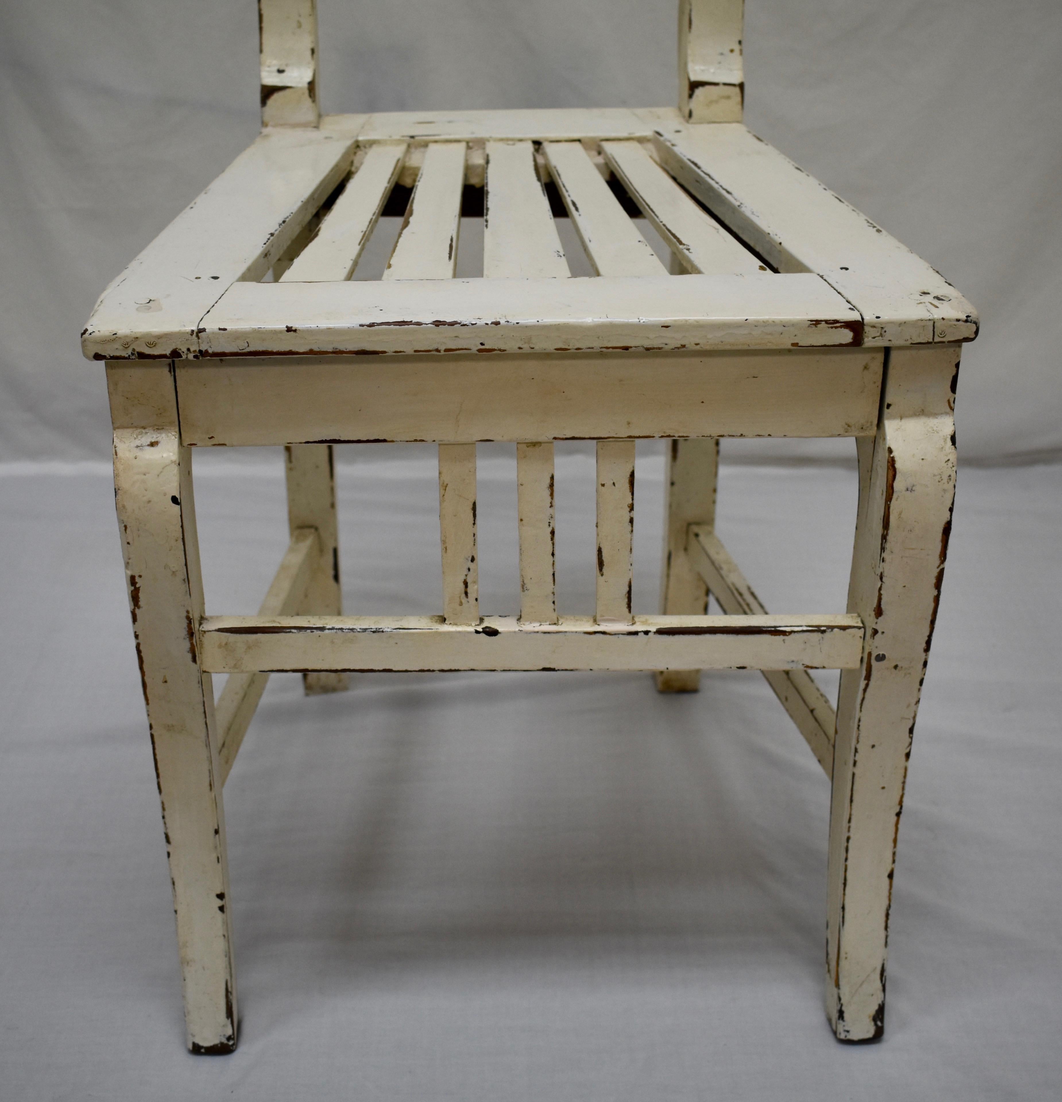 Pair of Painted Oak Country Side Chairs 6