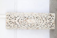 Pair Of Painted Open Pierced Carved Panels