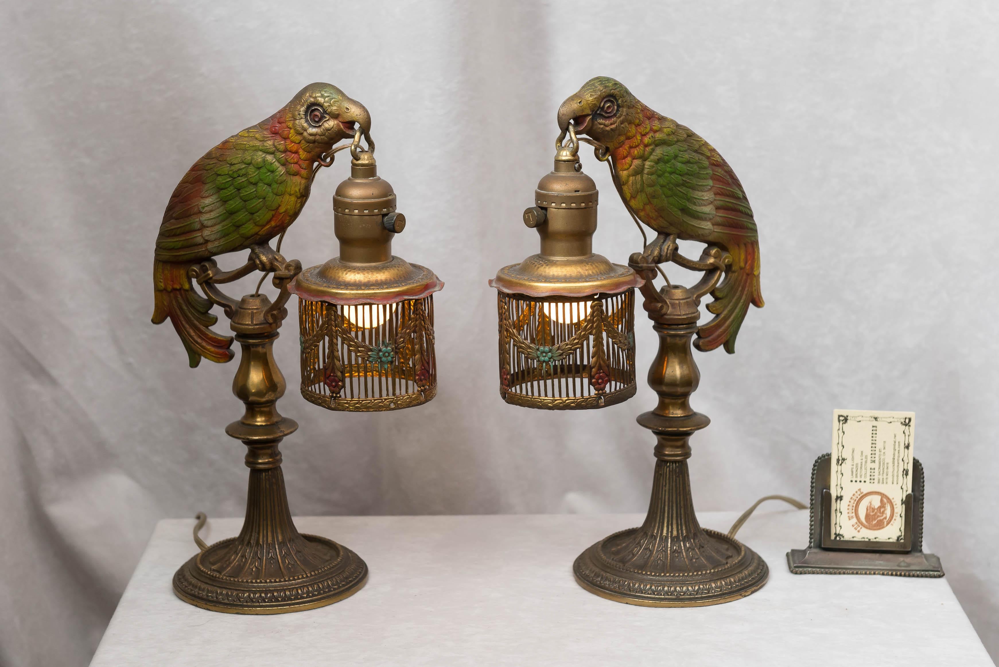 These are really beautiful, and the condition is amazing. I had one of these about 30 years ago, but it wasn't in this condition. They look almost untouched. Normally the cage that holds the light bulb is either badly damaged, or missing. The body