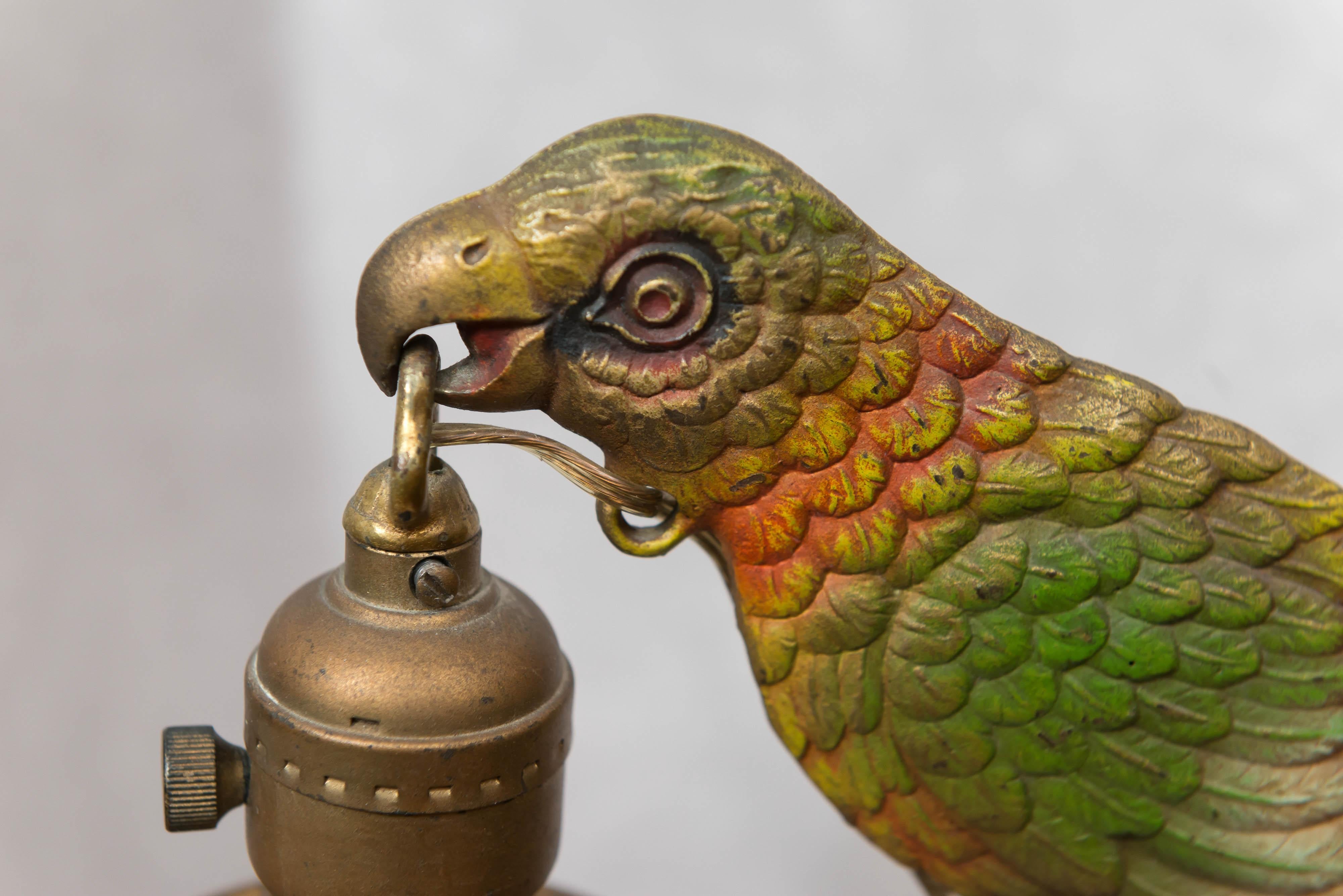 vintage parrot lamp