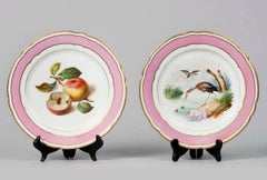Pair of Painted Porcelain Cabinet Plates from Paris, 19th Century