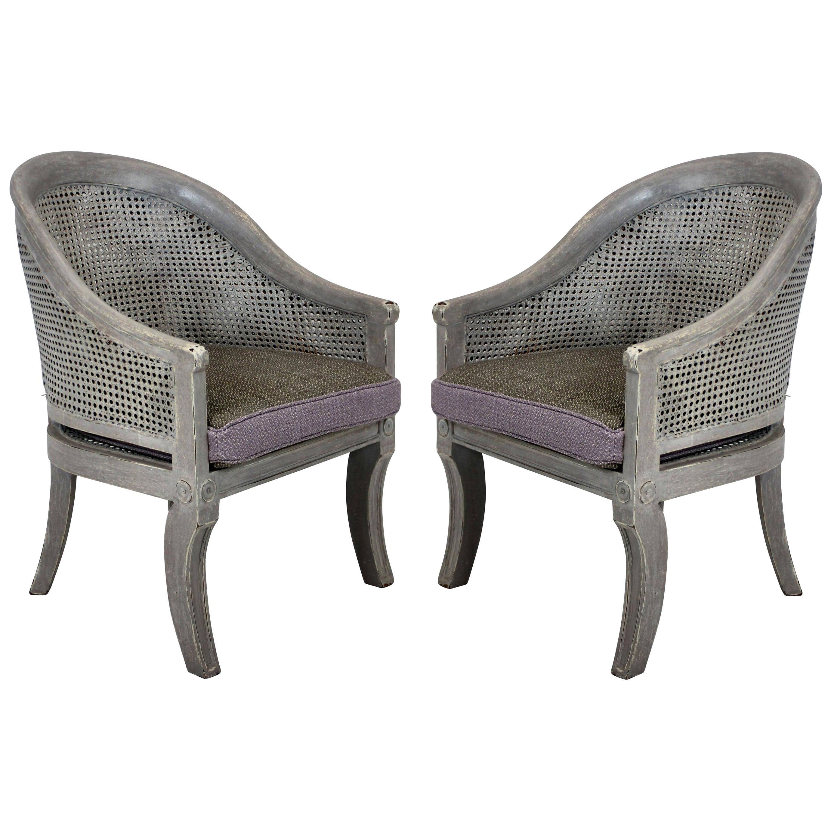 Pair of Painted Regency Spoon Back Chairs