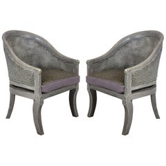 Pair of Painted Regency Spoon Back Chairs