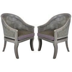 Pair of Painted Regency Spoon Back Chairs