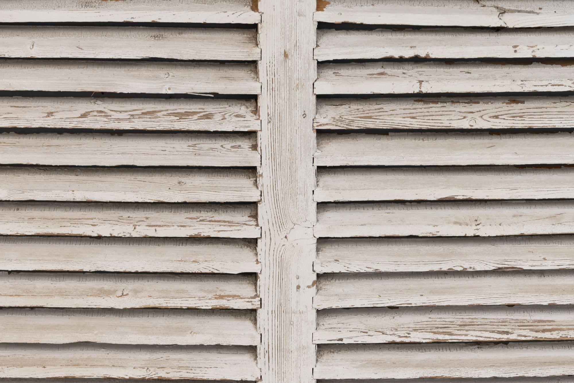 Pair of large arch top French shutters in aged paint finish. Circa 1880.

H 215cm x W 160cm x D 6cm

Please be in touch for an accurate shipping quote.