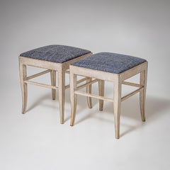 Paire de tabourets peints, 19e siècle