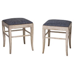 Coppia di sgabelli dipinti, XIX secolo