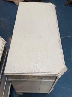 Pair of Painted Swedish Chests with Greek Key Design