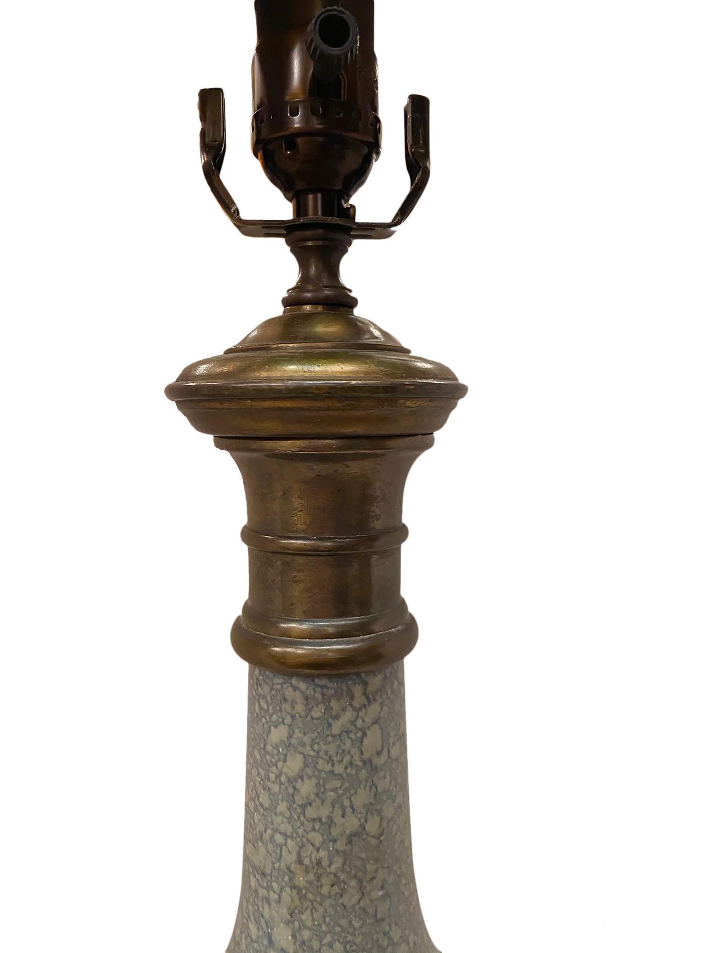 Mid-20th Century Pair of Painted Tole Lamps