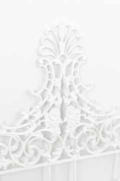 Pair of Painted Twin Iron Headboards