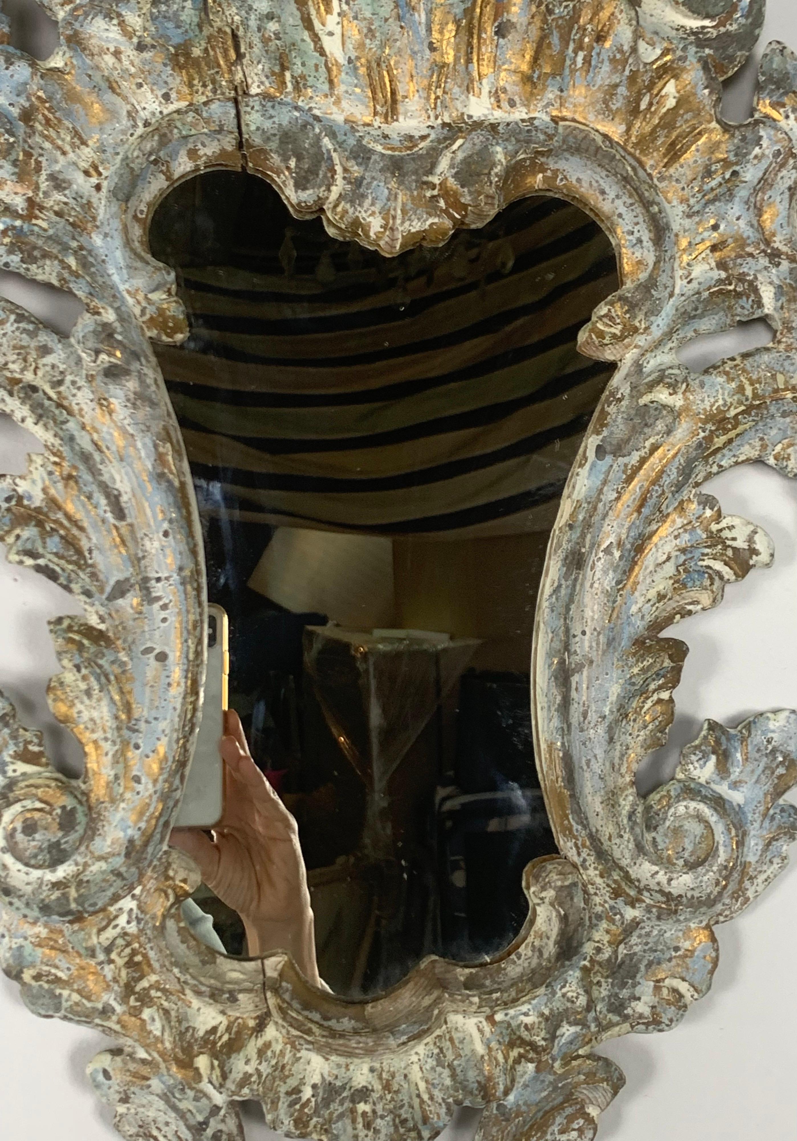 Pair of Painted Venetian Mirrors C. 1900 8