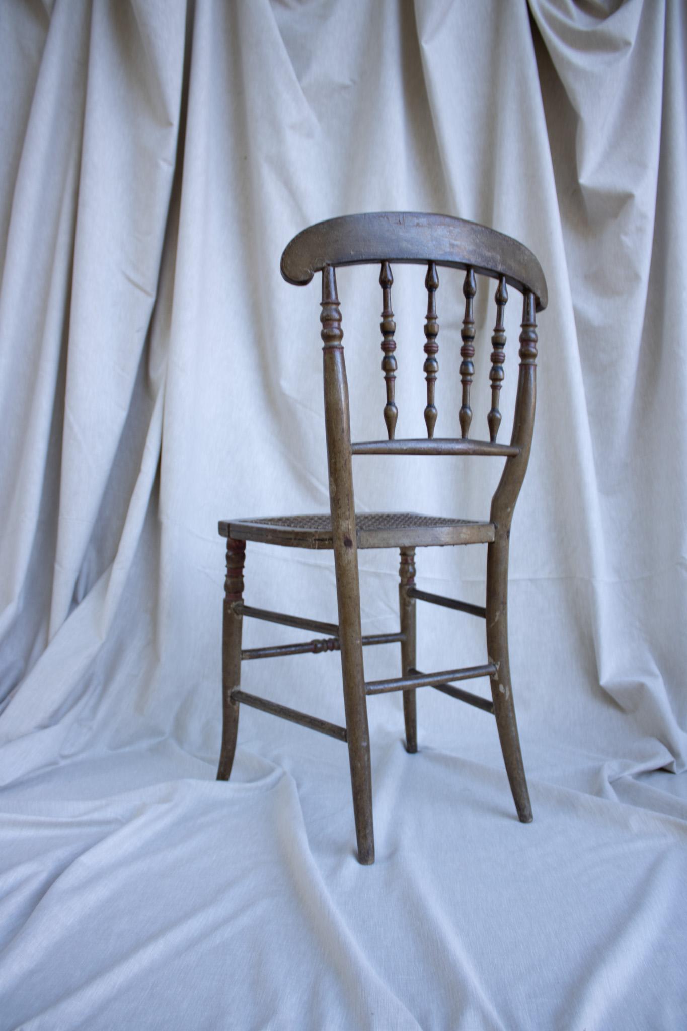 Bois Paire de chaises peintes - XIXe siècle - Europe en vente