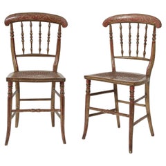 Pair of Painted Woodwork Chairs - XIX Century - Europe
