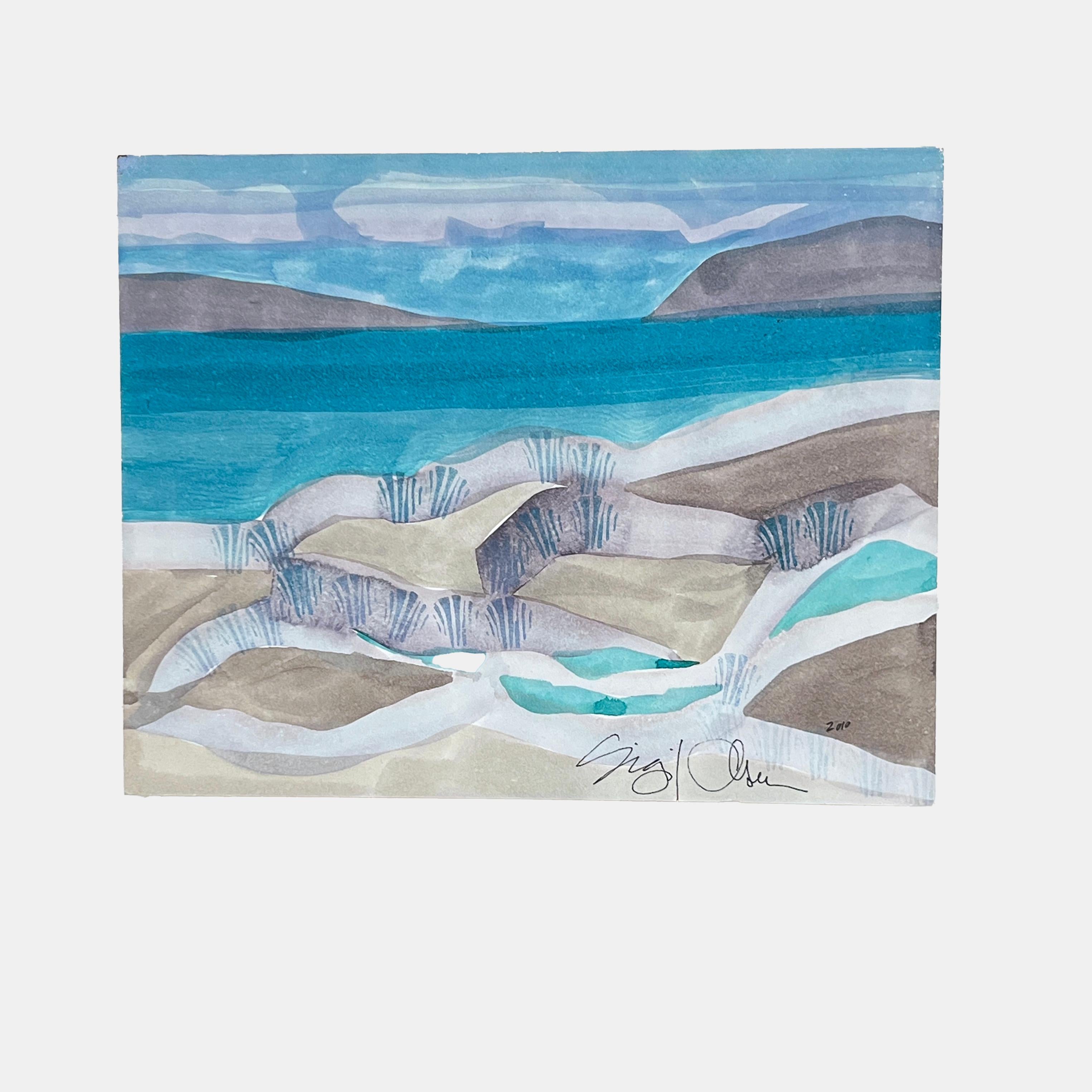 Pair of Paintings by Sigrid Olsen, Circa 2000s Bon état - En vente à Peabody, MA