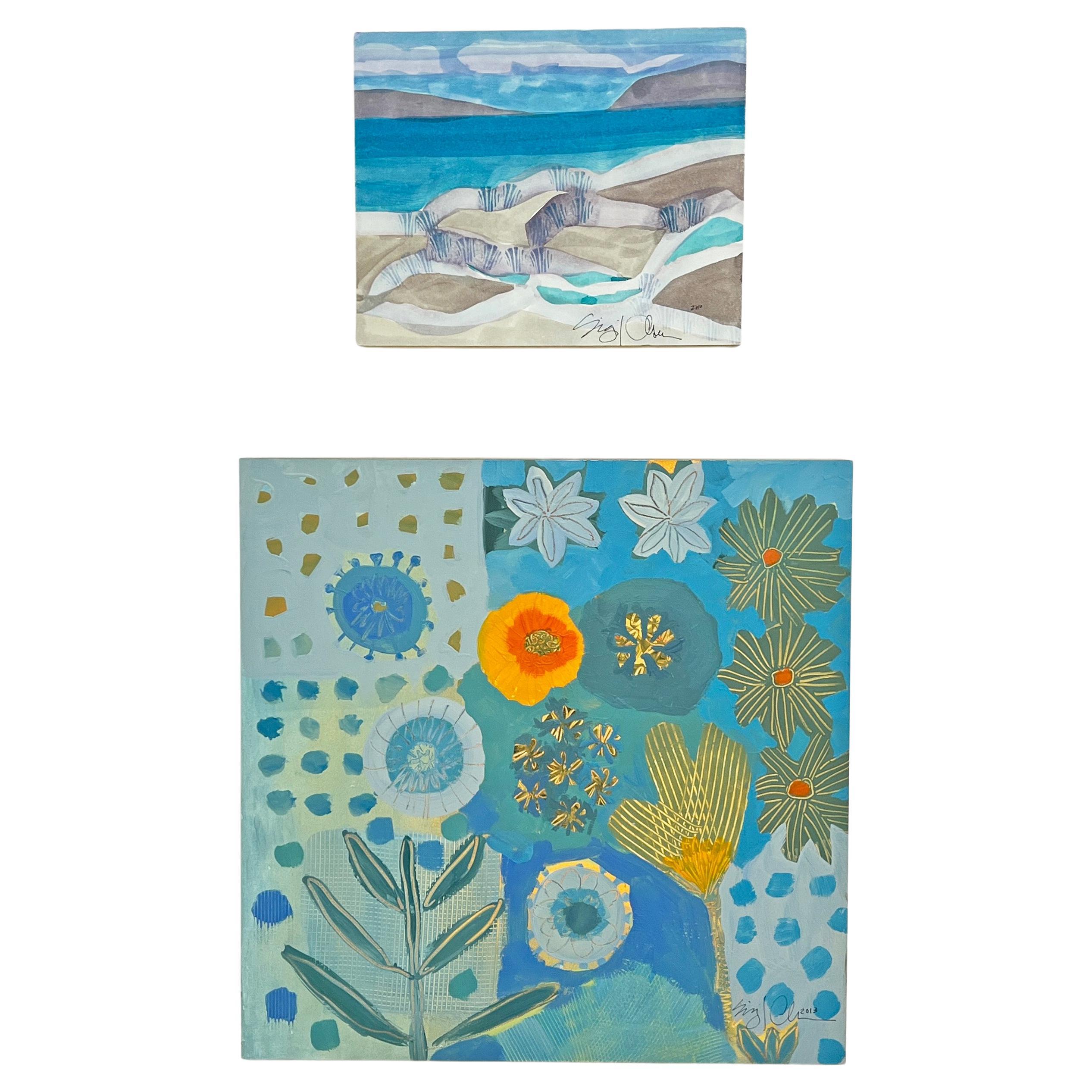 Pair of Paintings by Sigrid Olsen, Circa 2000s