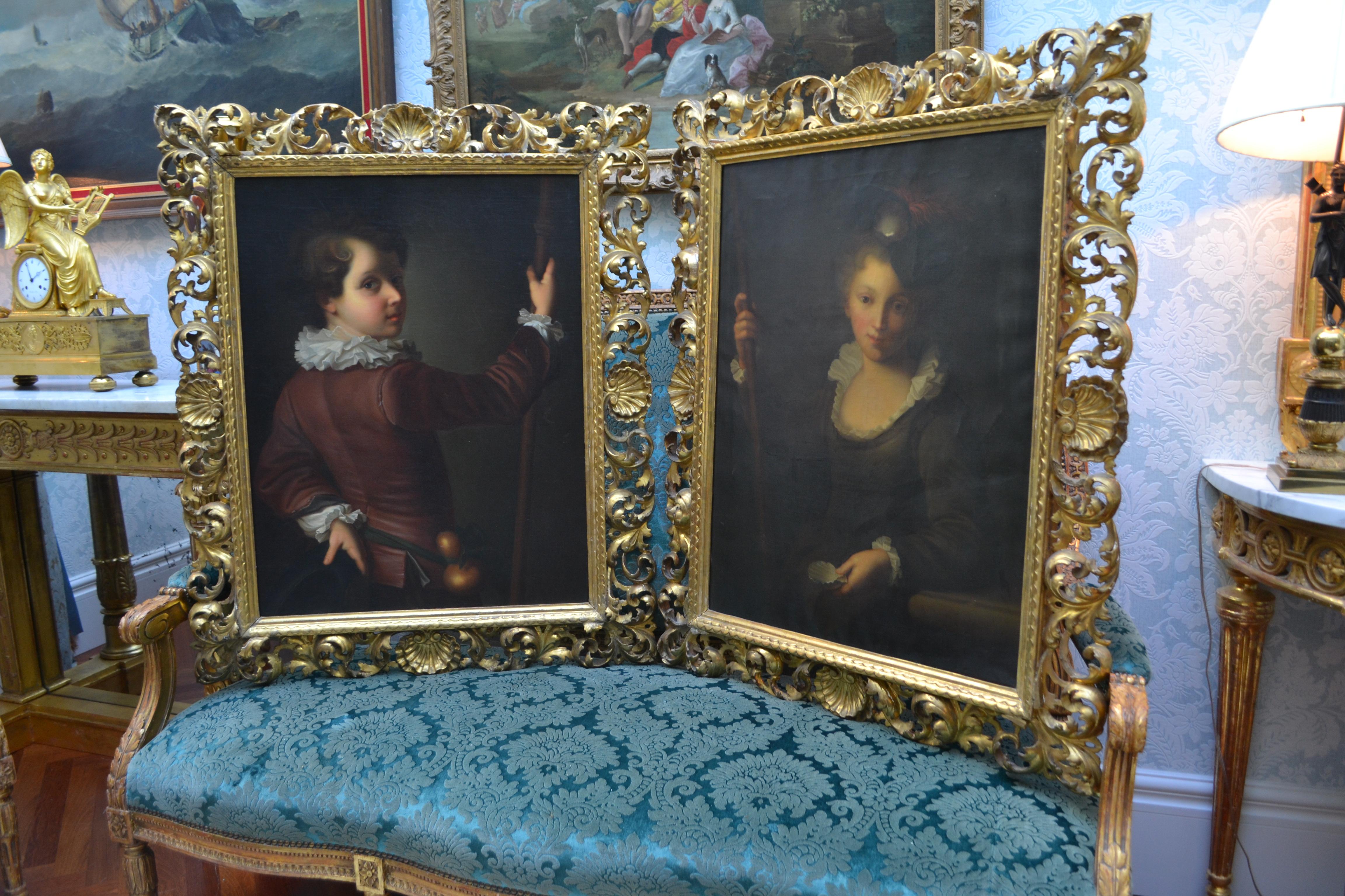 Pair of Paintings Depicting Pilgrims of Compostela After Grimou For Sale 5