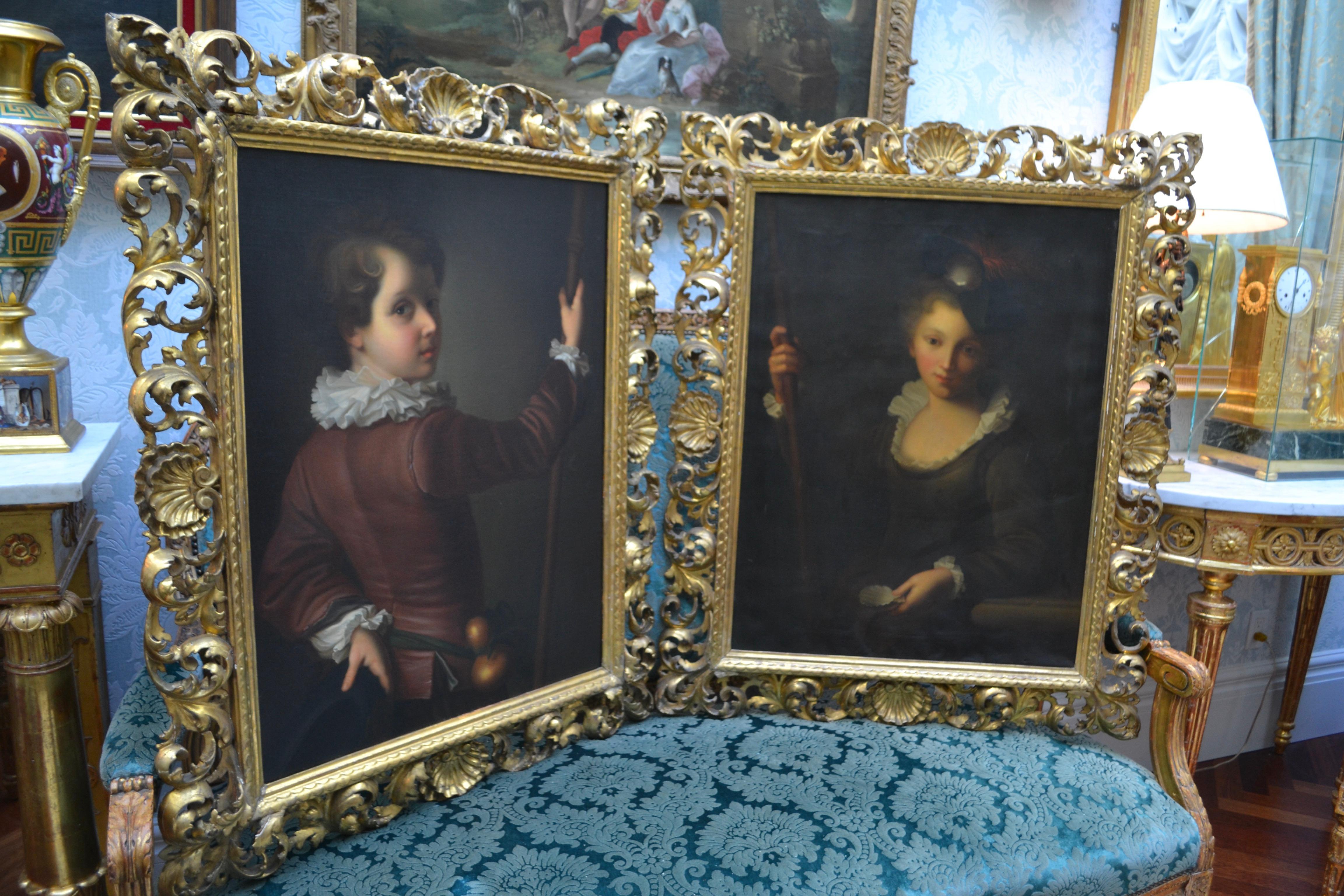 Pair of Paintings Depicting Pilgrims of Compostela After Grimou For Sale 7