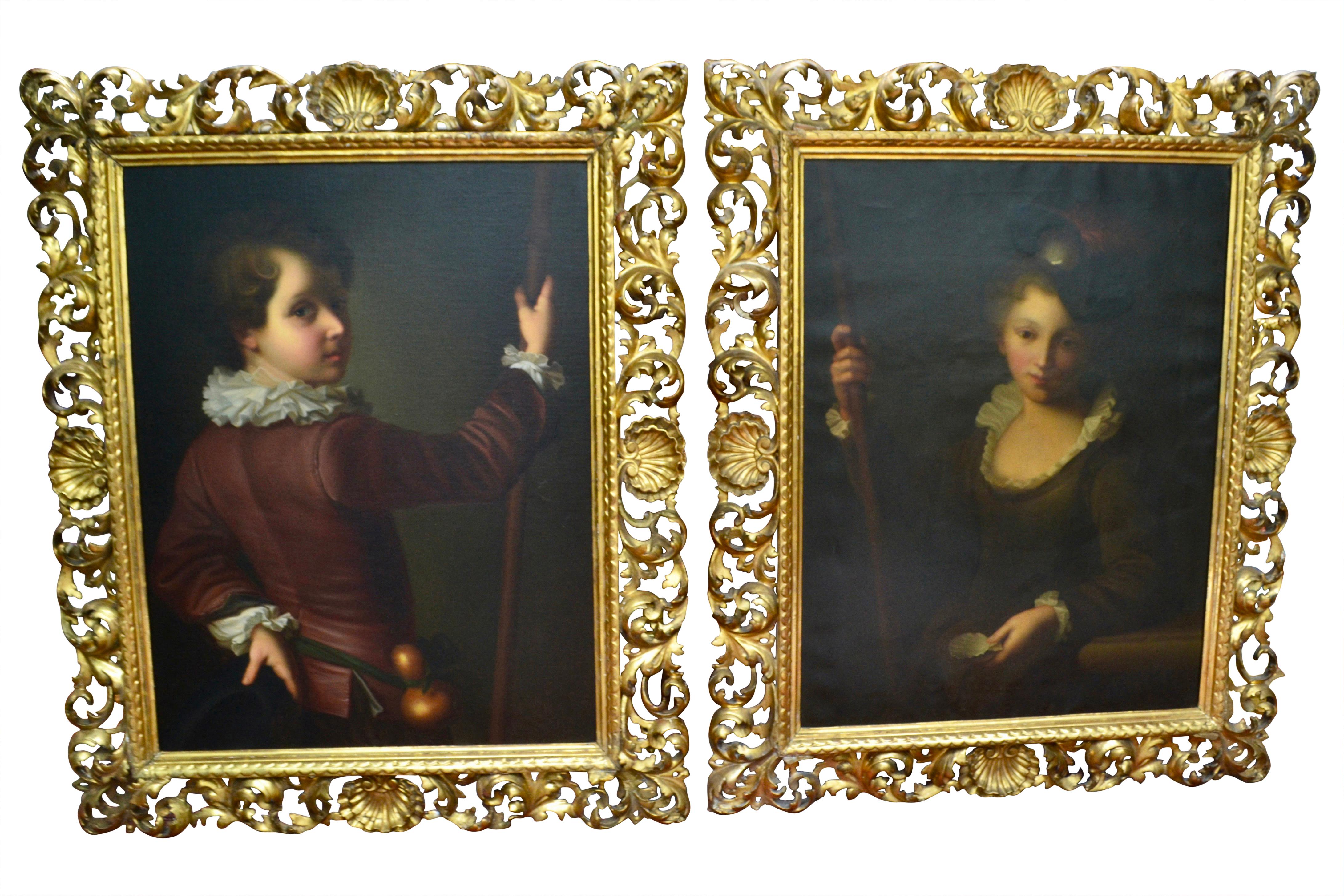 A complementary pair of 19th century Italian paintings in the 