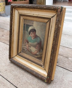 Pair of Paintings in Oil on Panel Signed L. Houssot