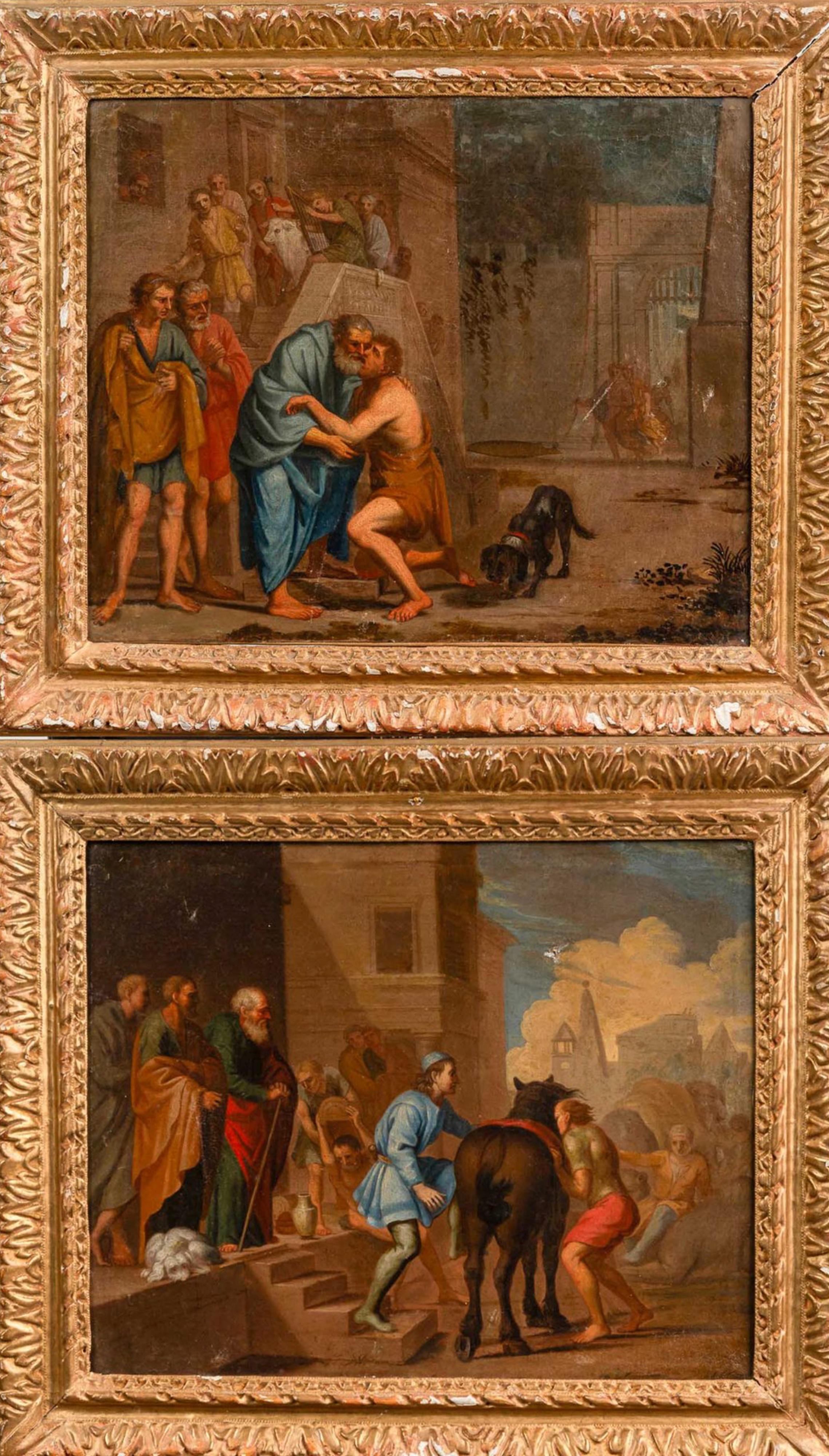 Pair of Paintings Italian School 17th Century In Good Condition In Madrid, ES