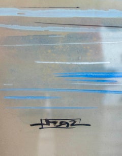 Pair of Paintings of Half-naked Women Painted on Glass Signed TMAZ