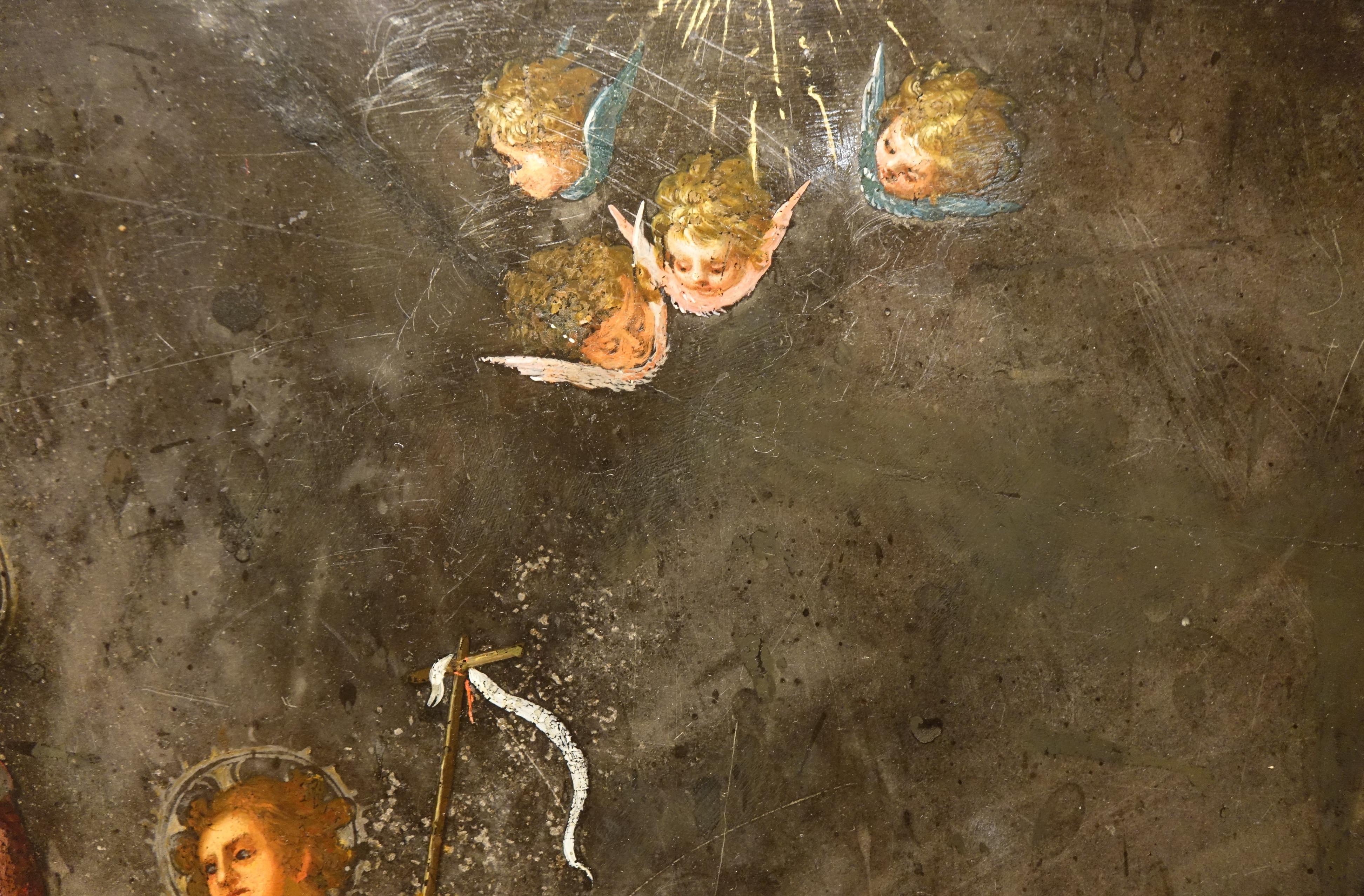 Gemälde auf Marmor, Rom, 18. Jahrhundert, Paar. im Angebot 3