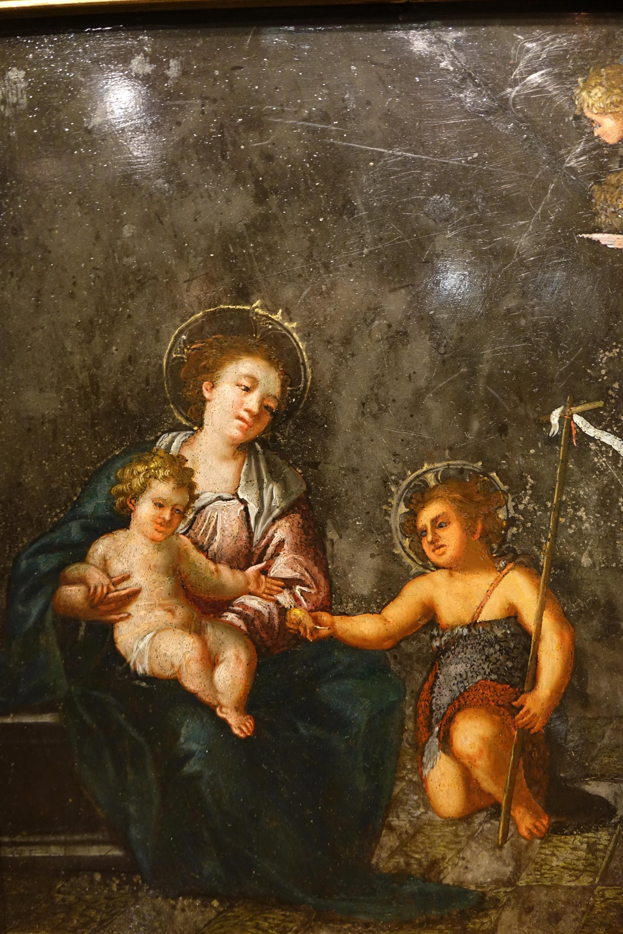 Gemälde auf Marmor, Rom, 18. Jahrhundert, Paar. im Angebot 1