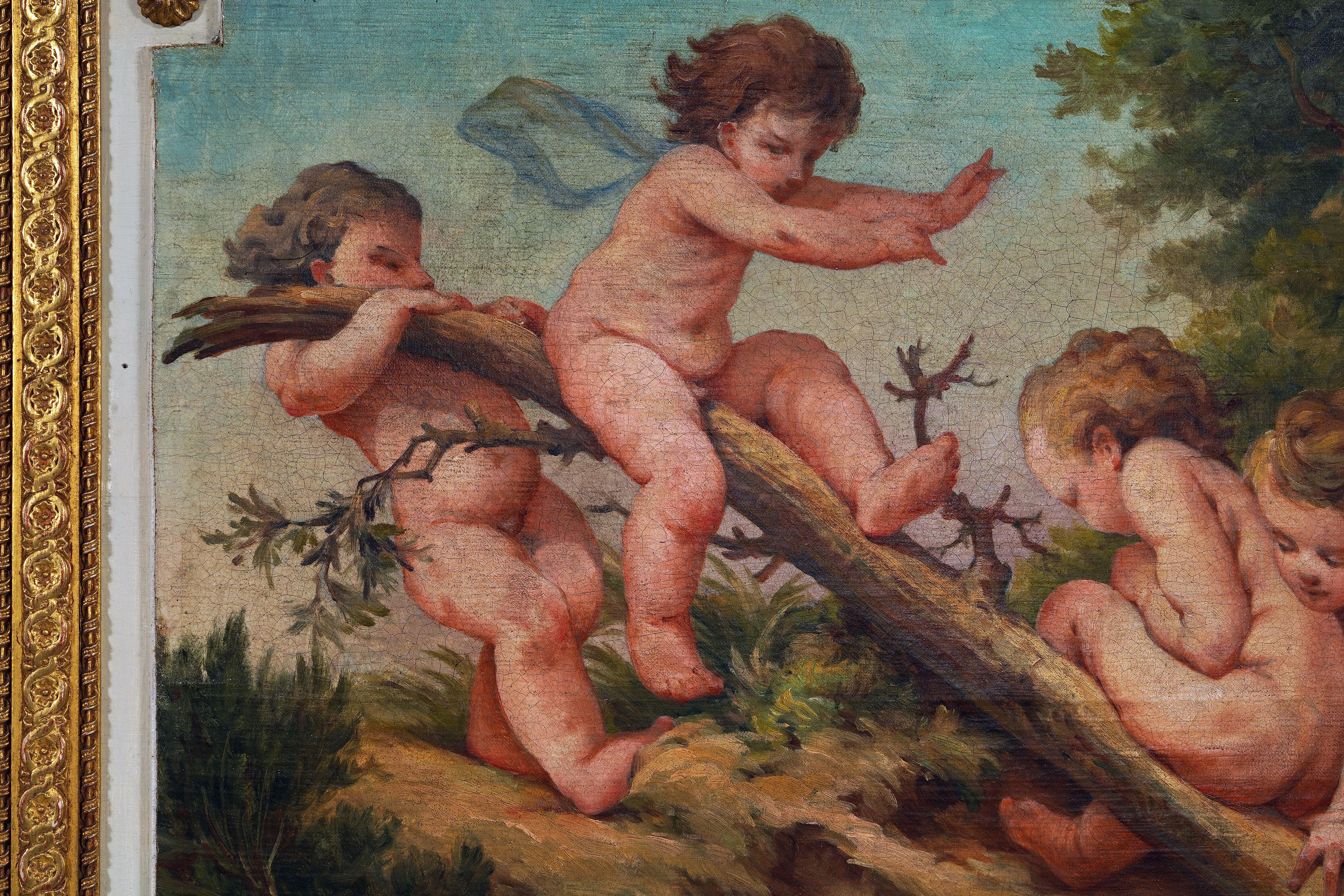 XVIIIe siècle et antérieur Paire de tableaux 