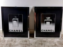 Coppia di quadri con pubblicità originale del profumo Chanel, anni '50