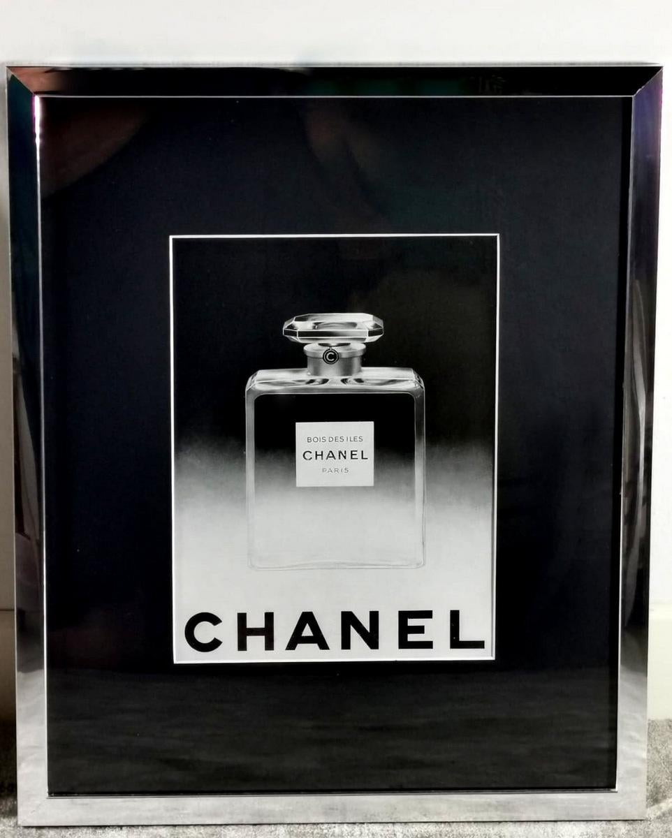 Pair of Paintings with Original Chanel Perfume Advertising, 1950s In Good Condition In Prato, Tuscany