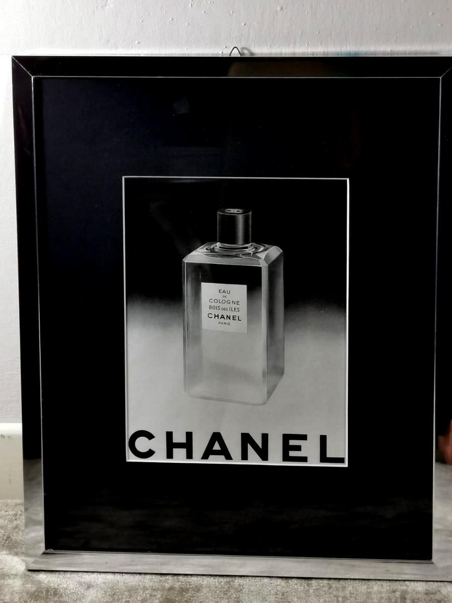 Steel Pair of Paintings with Original Chanel Perfume Advertising, 1950s