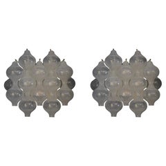 Paire d'appliques en verre bullé Kalmar, Vienne Autriche, 1970