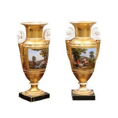 Pair of Pair Porcelain Vases, 19th Century