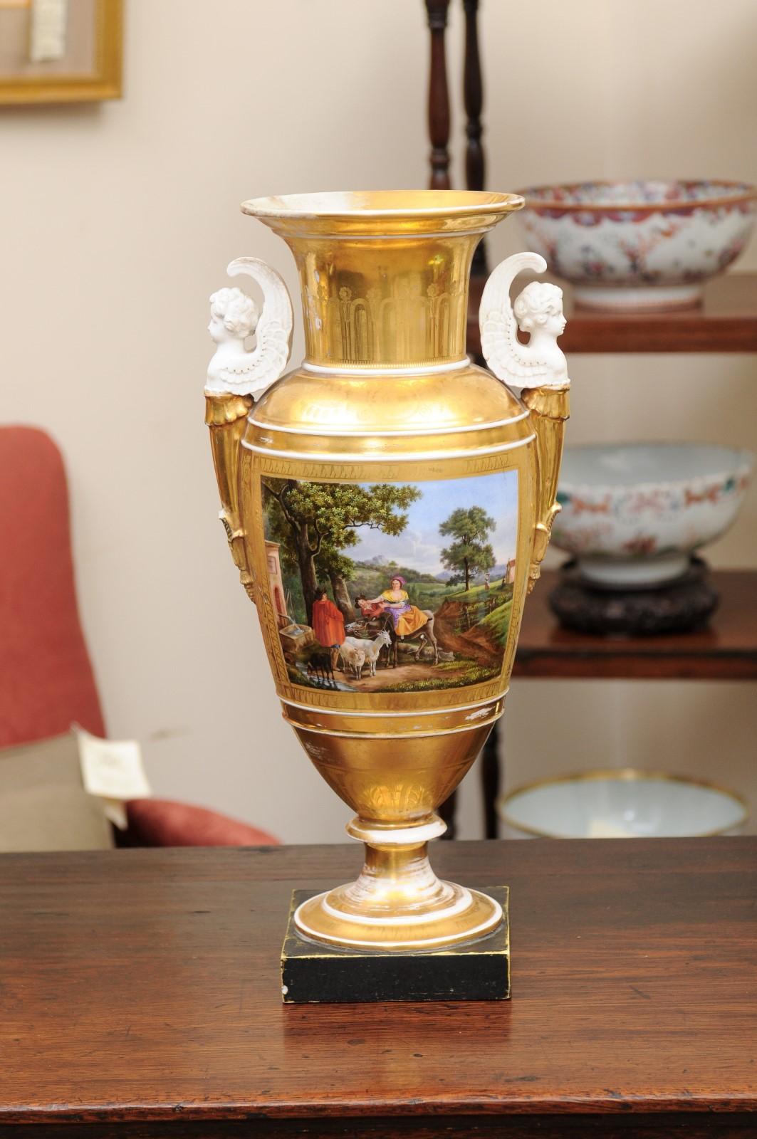Pair of Pair Porcelain Vases, 19th Century For Sale 1