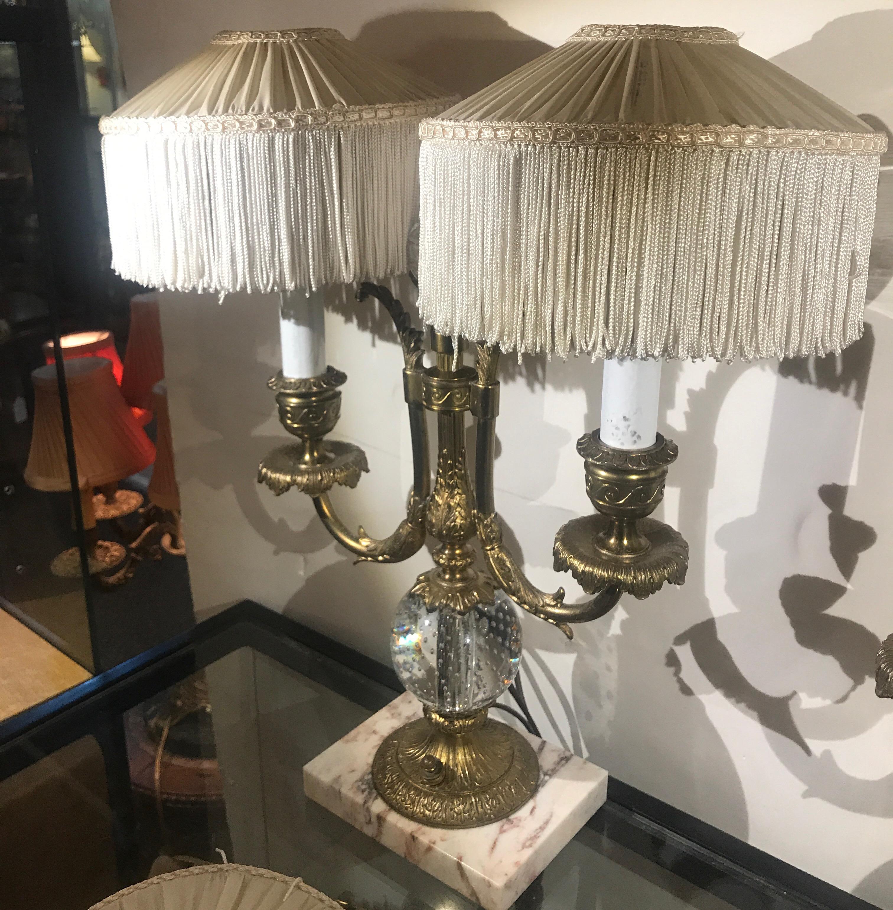 American Pair of Pairpoint Lamps, circa 1910