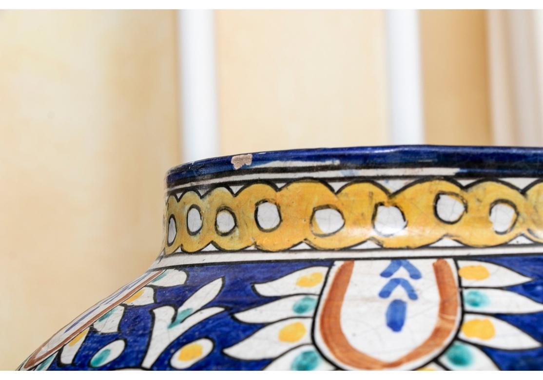 Paar Palast Größe marokkanischen Glasur dekoriert keramische Jars im Angebot 4