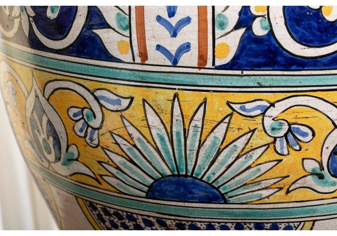 Paire de pots en céramique marocaine décorés de glaçures, taille palais en vente 6