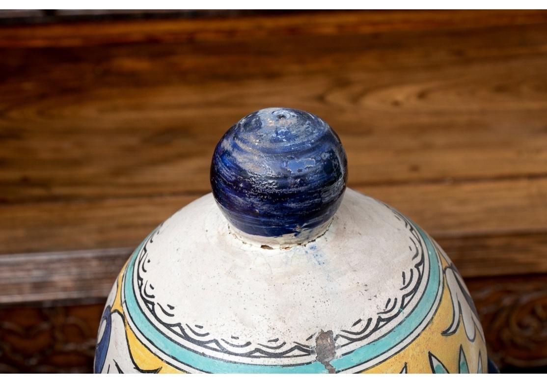 Paire de pots en céramique marocaine décorés de glaçures, taille palais en vente 7