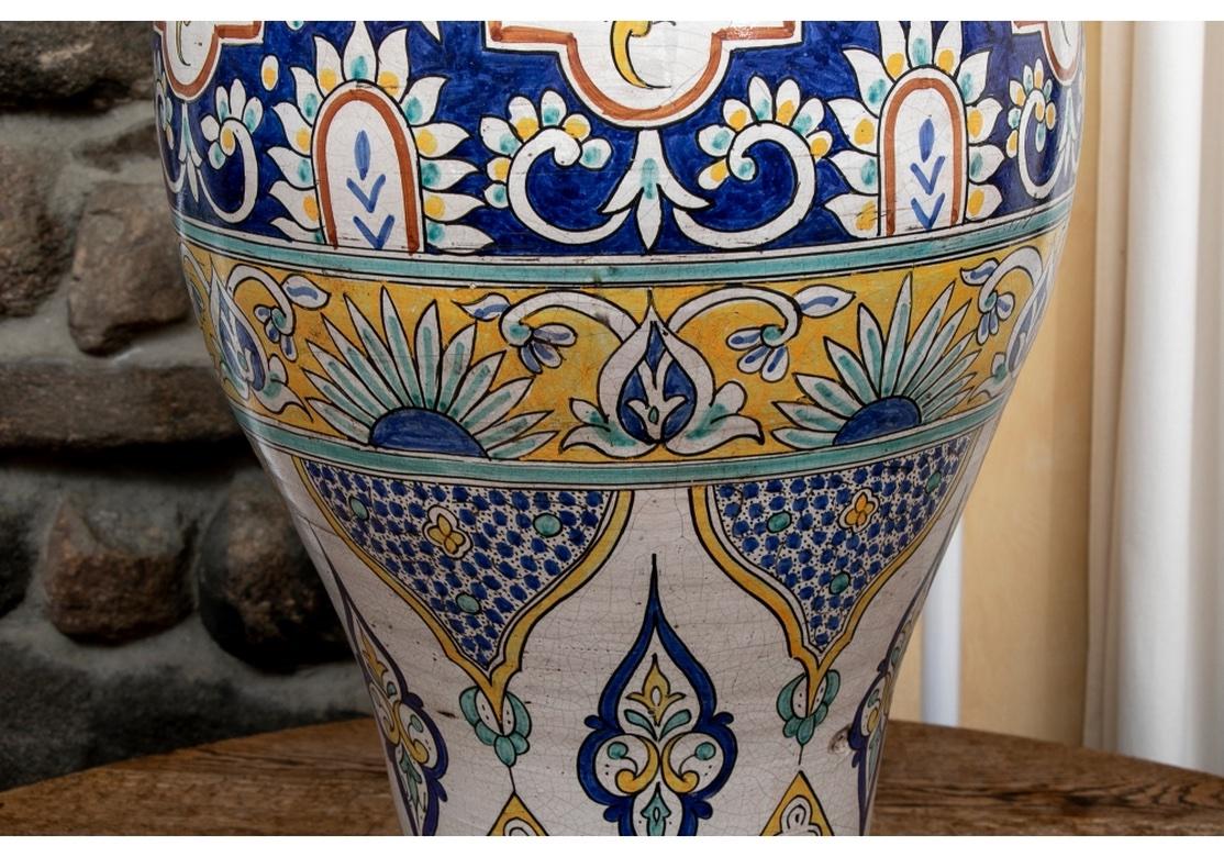Paire de pots en céramique marocaine décorés de glaçures, taille palais en vente 8