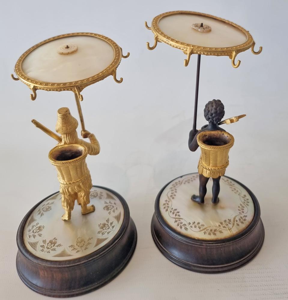 Pair of Palais Royal Ring Stands Depicting Robinson Crusoe and Man Friday In Good Condition For Sale In London, GB