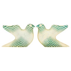 Pair of Palatnik Mid-Century Modern Op Art Lucite Bird Sculptures