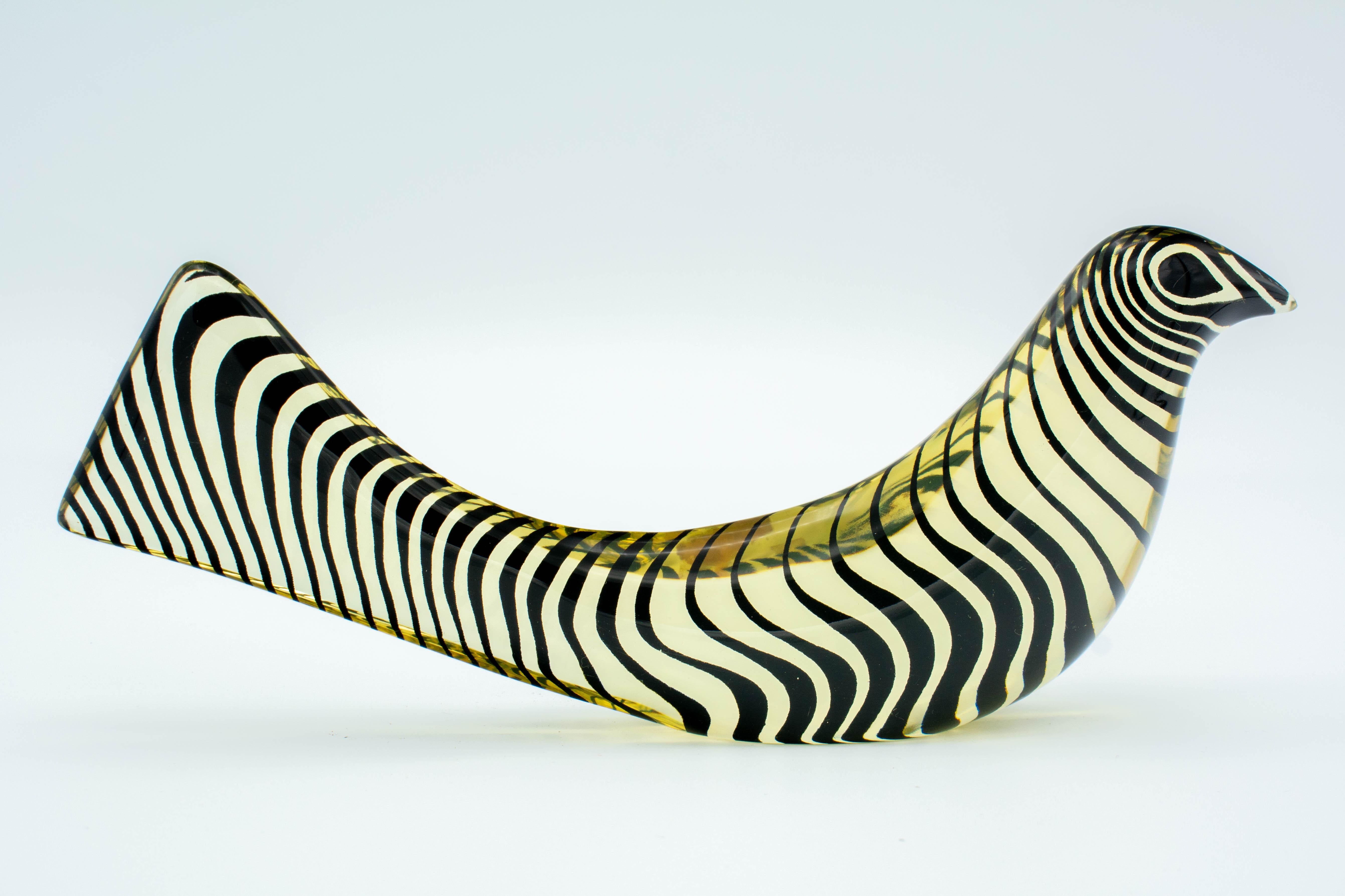 Pair of Palatnik Op Art Lucite Birds 2
