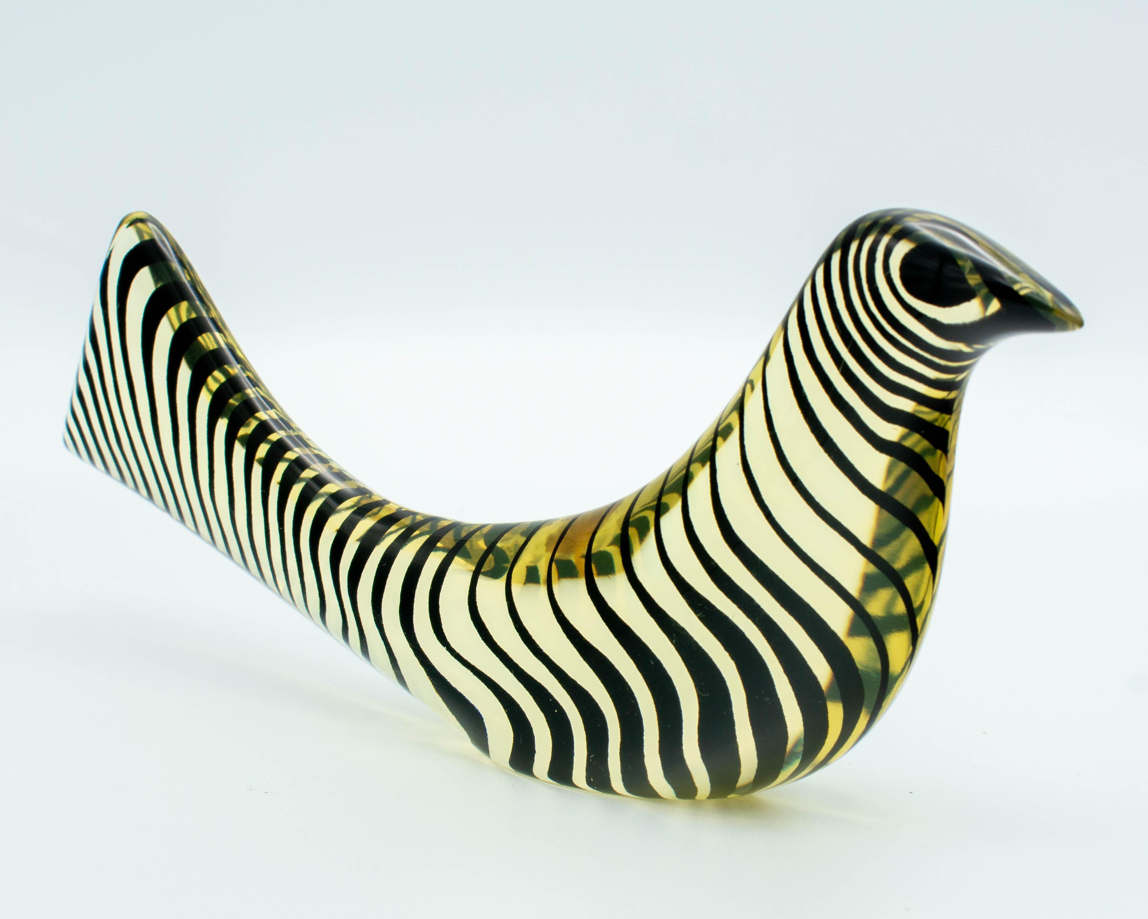 Pair of Palatnik Op Art Lucite Birds 3