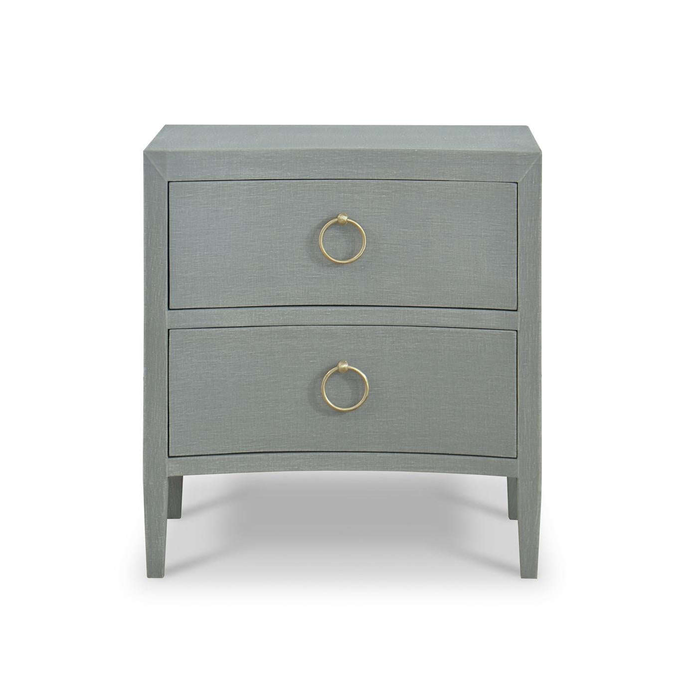 A stylish and sophisticated addition to any contemporary living space. This elegant piece features a sleek, minimalist design wrapped in soft pale blue linen, exuding a calm and serene aesthetic.

The subtle texture of the linen finish enhances its