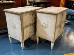 Pair of Pale Green Bed Side Tables