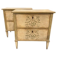 Pair of Pale Green Bed Side Tables
