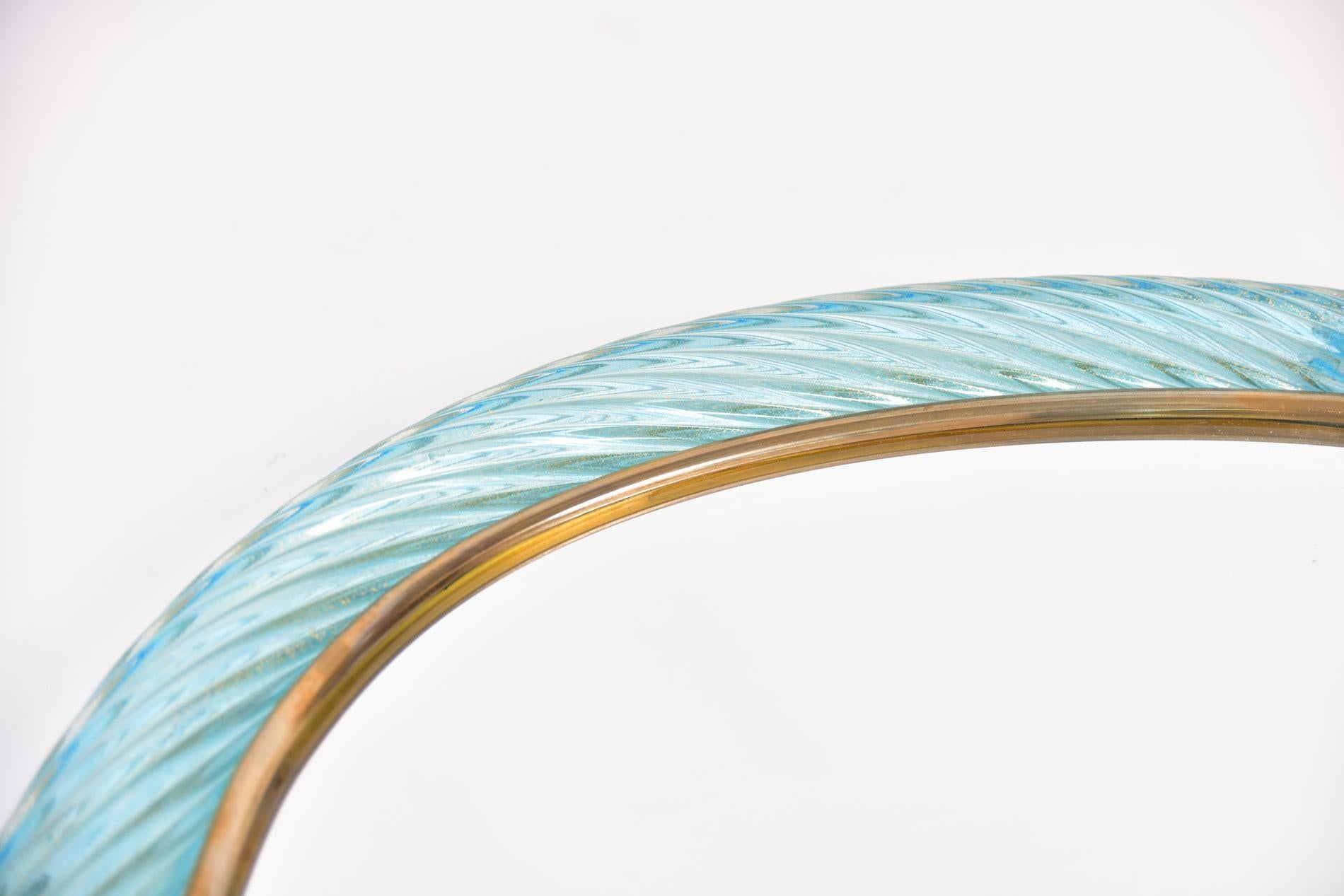 Mid-Century moderno Coppia di specchi in corda di Murano 