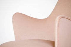 Pair of Pale Pink Italian Armchairs Part of Set Model “P-35” by Osvaldo Borsani